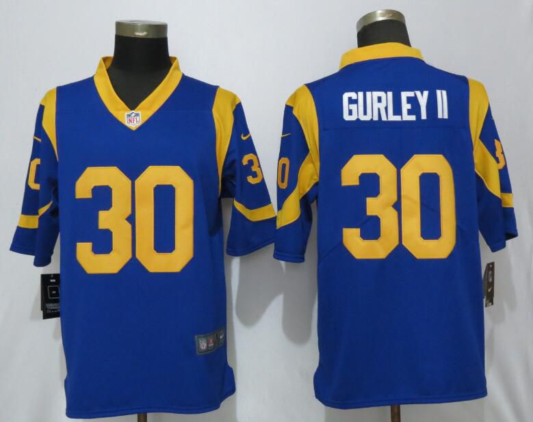 Men Los Angeles Rams #30 Gurley ii Blue Nike Royal 2018 Alternate Game NFL Jerseys->chicago bears->NFL Jersey